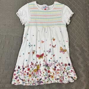 Topolino Cotton Colorful Butterfly Print Girls Bubble Dress ~ 6/7 (122)